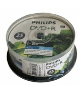 Philips DVD-R  25 Discs 4.7GB 120 Min. 1-8X NEW Blank Media in Caddy Sealed - $11.87