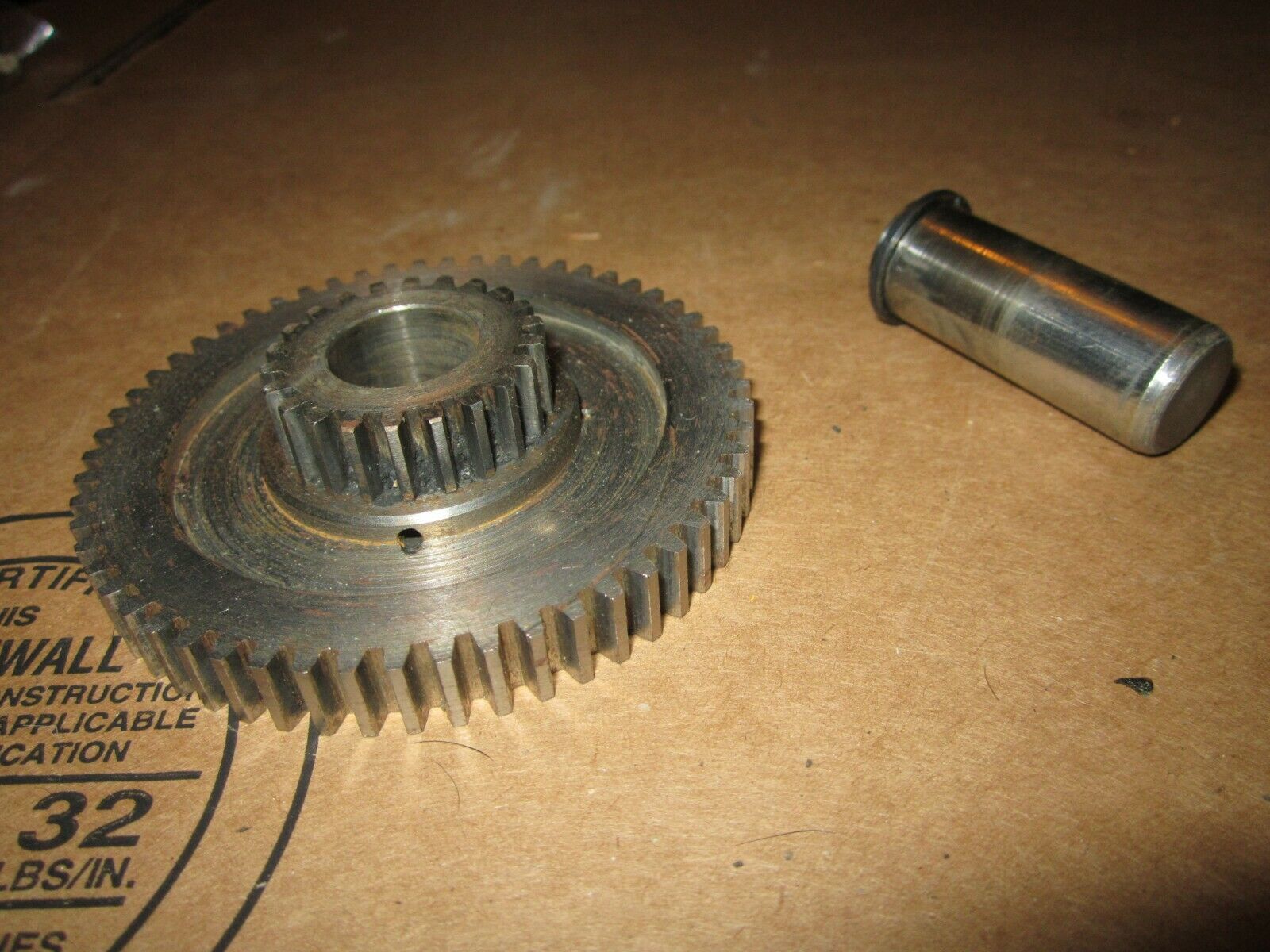 South Bend 9 10K A B Lathe Apron Compound Pinion Gear w/ Shaft 57 22 ...