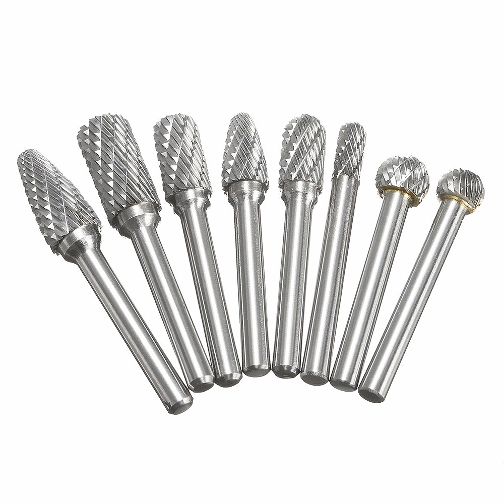 Carbide Burr bit Set Double Cut Edge Rotary File Polishing Carving hown