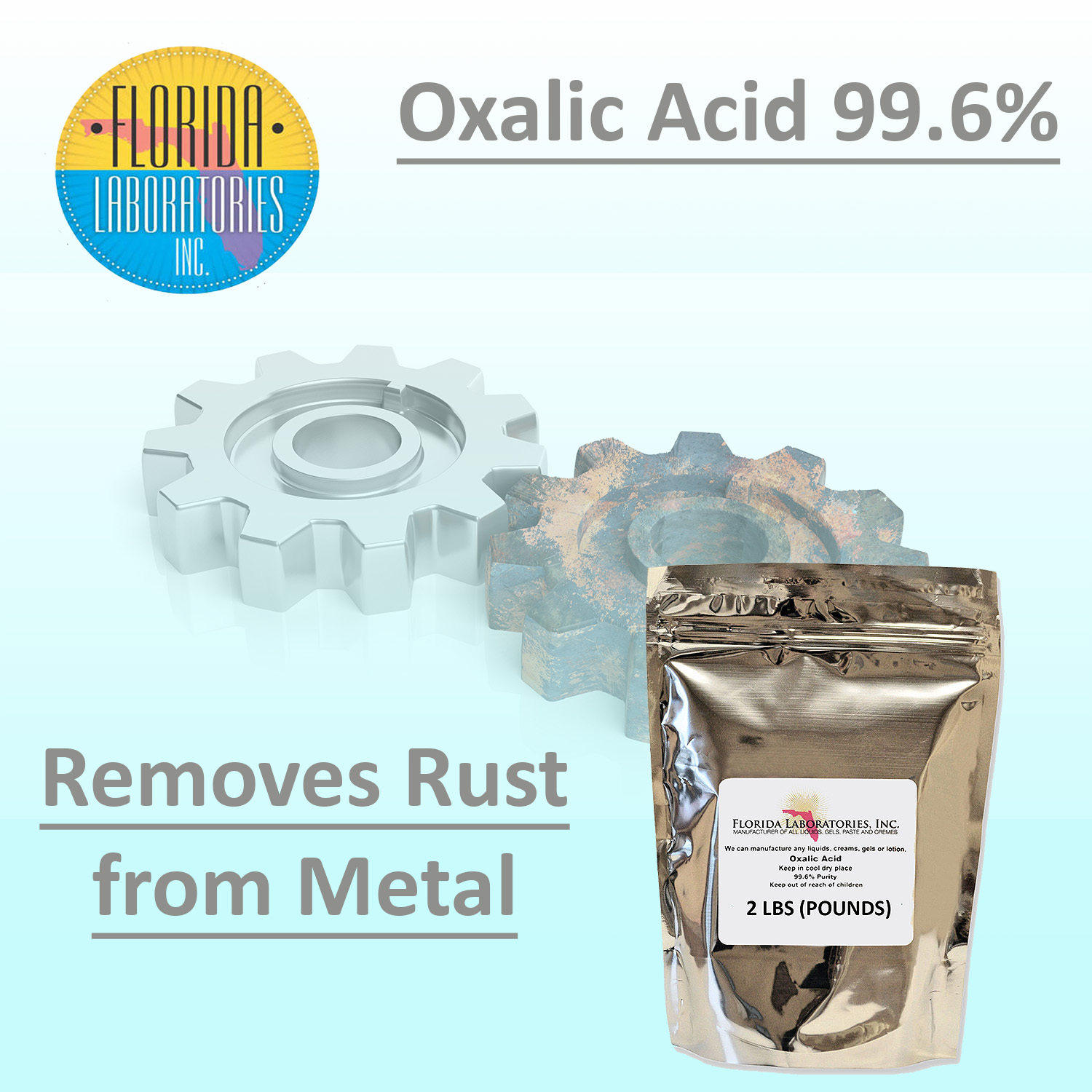 OXALIC ACID 99.6 Pure, 2 Lbs, Rust Remover, Wood Bleach, Boat Cleaner and More Other
