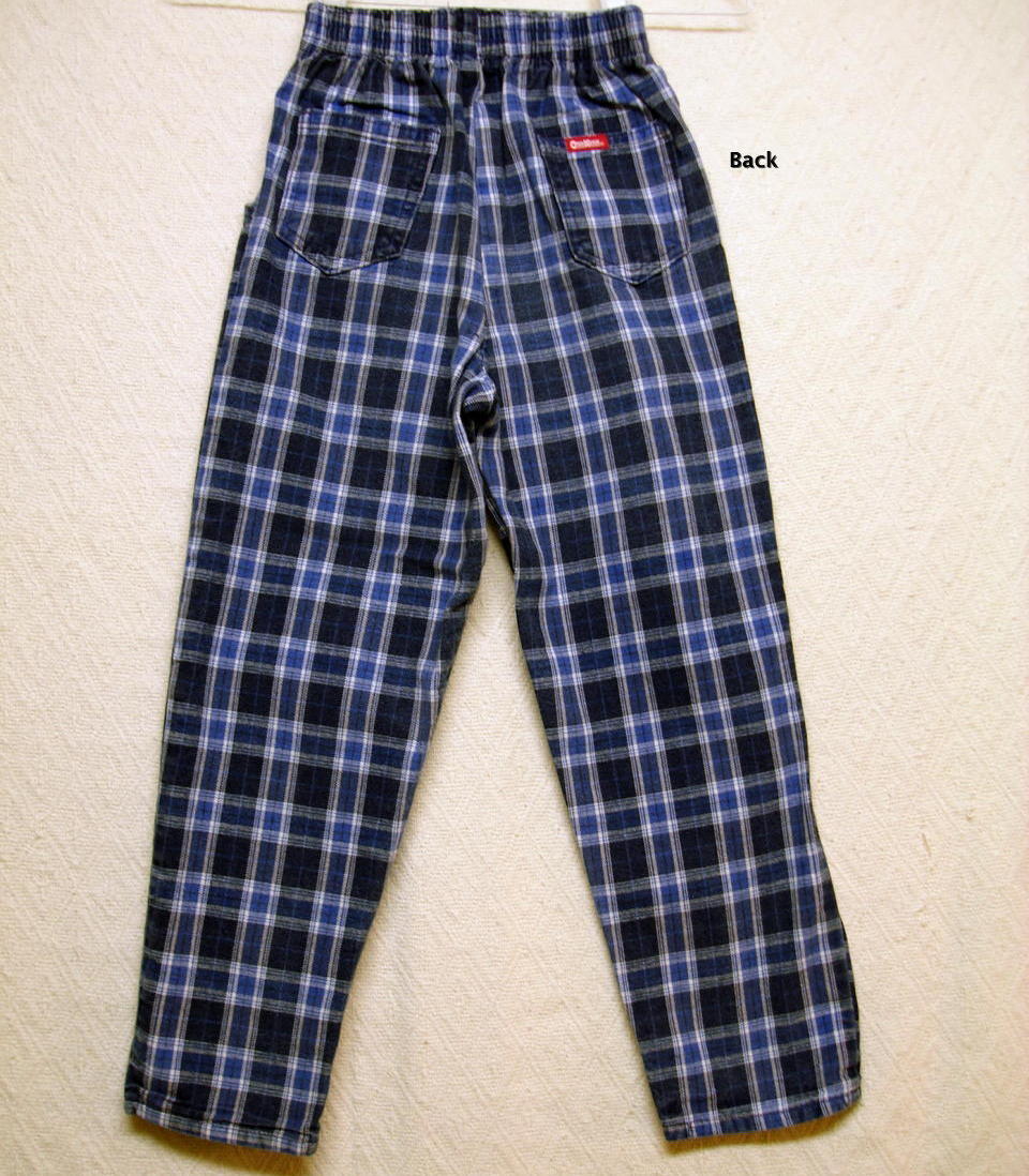 OshKosh Dress Pants Boys Pull On Casual Blue Plaid Size 7 - Boys ...