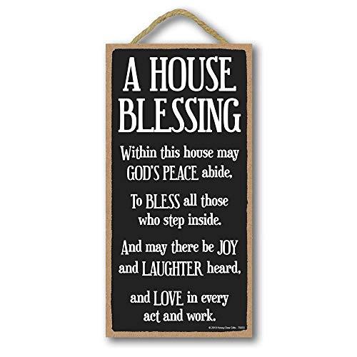 Inspirational Decor - A House Blessing - 5 x 10 inch Hanging Sign, Wall ...