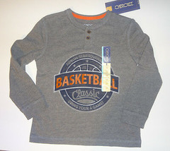 Cherokee Toddler Boys Gray Longsleeve Shirt   Size-5T  NWT (Basketball ) - $7.24