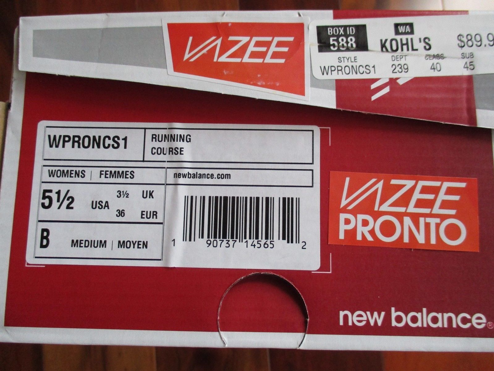 new balance vazee pronto