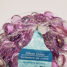 Pink Glass Gems, Colored Marbles, Vase Filler, Purple Clear Pebbles, Soil Topper image 2