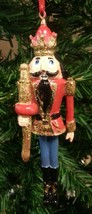 Hand Painted & Decorated Resin Nutcracker Toy Soldier Christmas Tree Ornament - $8.99