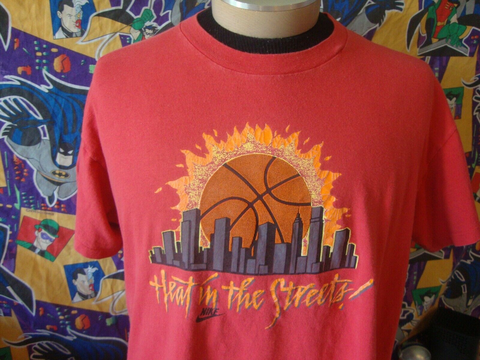 Primary image for Vintage 90's Nike Heat In the Streets Basketball Gray Tag T Shirt XL 