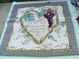 Grapevine Spiritual Religious Fabric Panel - $15.00
