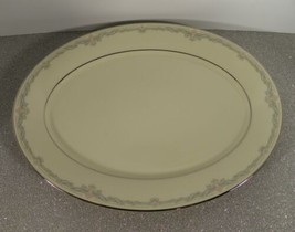 Lenox KINGSTON Oval Platter Pastel Bands Scrolls Made in USA - $39.55