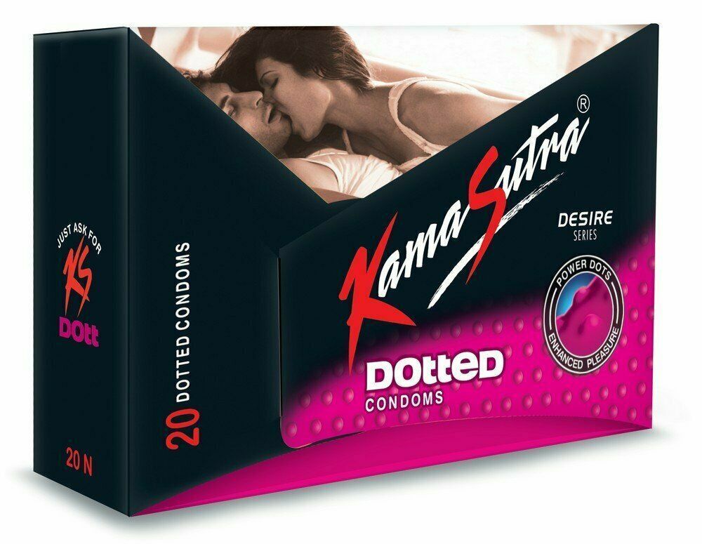 KamaSutra Dotted Condoms for Men - 20 Count (Pack of 1)
