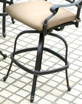 Outdoor patio bar stool swivel Elisabeth cast Aluminum furniture Bronze image 5