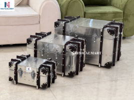 NauticalMart Aviator Trunk Set Handmade Furniture