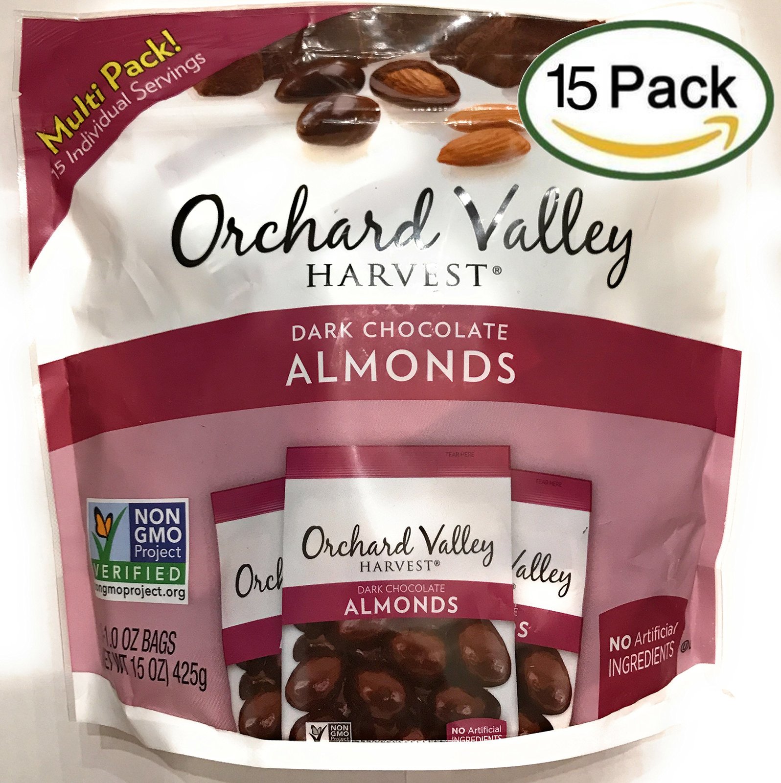 Orchard Valley Harvest Snack Packs - Dark Chocolate Almonds - 15 Ct ...