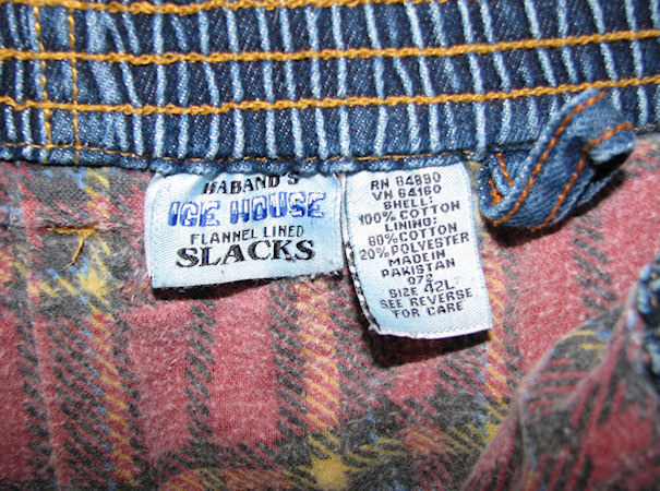 haband men's flannel lined jeans