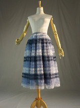 Women Tiered Midi Tulle Skirt Gray Layered Tutu Skirt Holiay Tulle Skirt Custom  image 1
