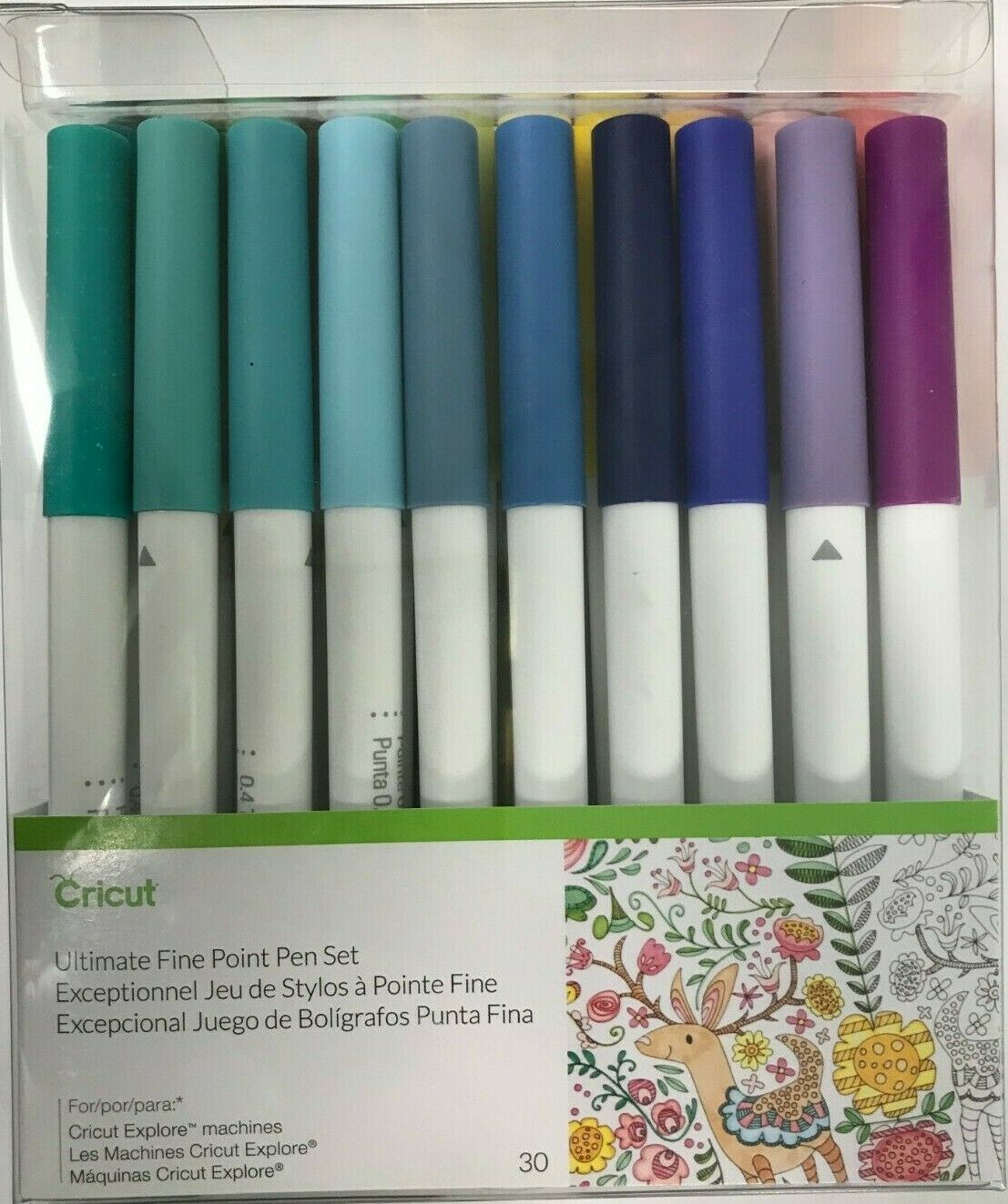 Cricut Ultimate Fine Point Pen Set 30 Explore Set Pack Pens Assorted 