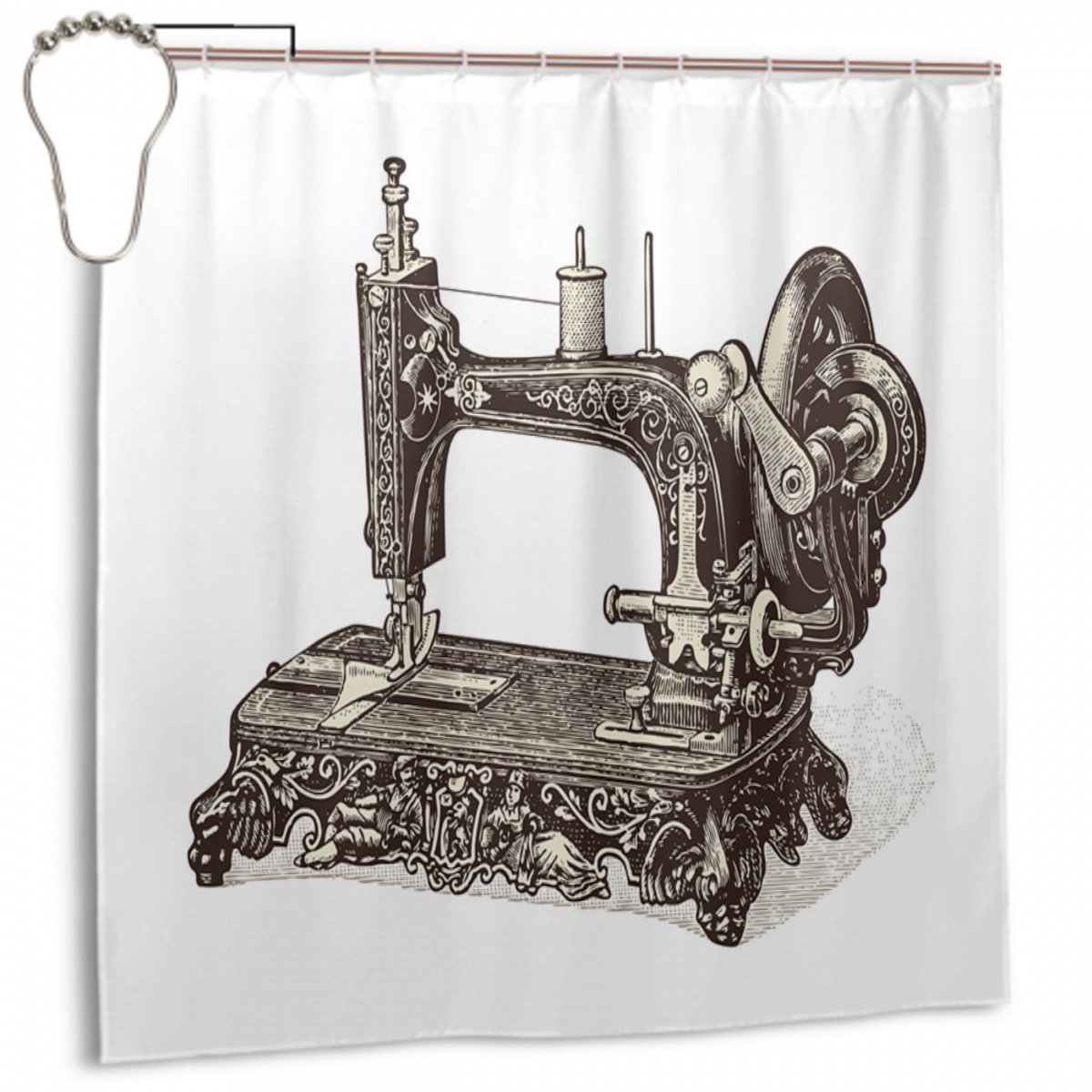 Old Sewing Machine Shower Curtain Shower Curtains