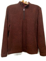 Van Heusen Flex 1/4 Zip Sweater Classic Fit Orange|Black Men's Size M - $8.91
