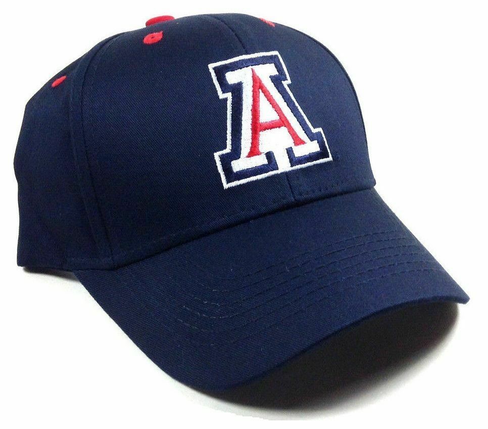 NCAA UNIVERSITY OF ARIZONA WILDCATS LOGO BLUE ADJUSTABLE HAT CAP CURVED