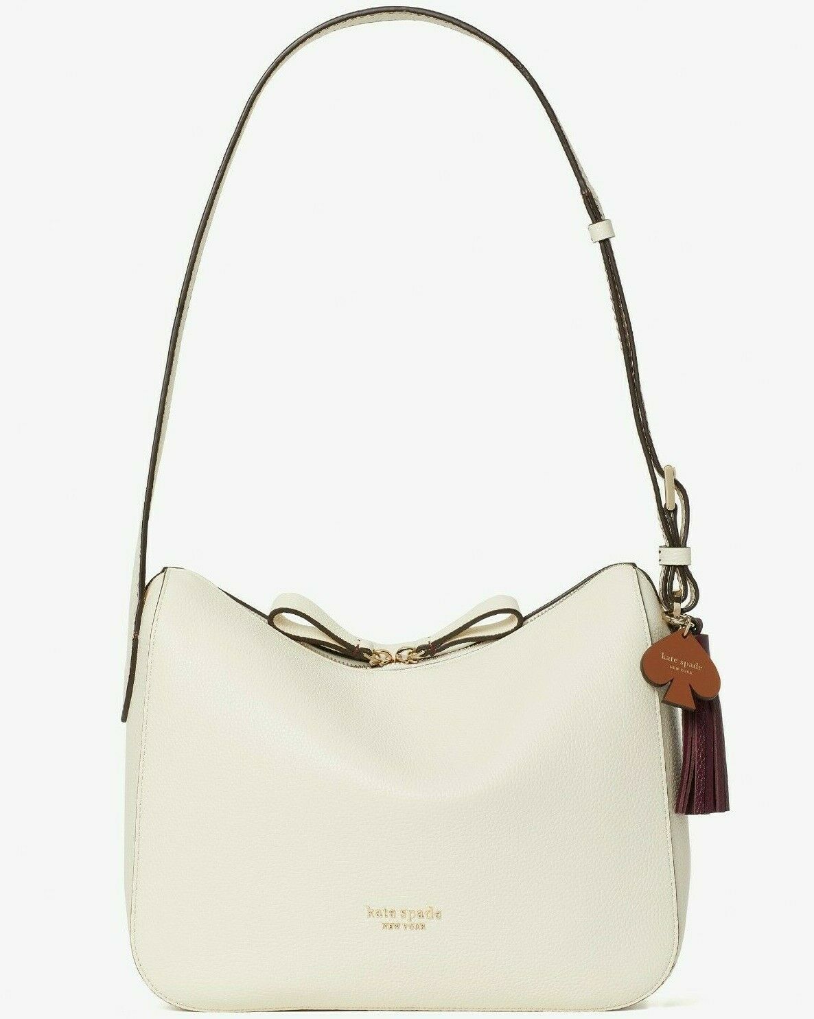 Kate Spade Anyday Medium Shoulder Bag Cream Leather PXR00248 White NWT $298 FS