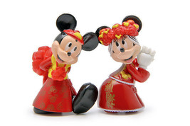 Disney Mickey, Minnie Mouse Chinese Wedding Cake Topper (Set Of 2pc) 2-1... - $6.99