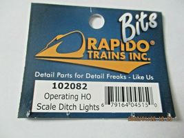 Rapido # 102082 Operating Ditch Lights 3 Volt DC Warm White LED 1 Pair HO Scale image 3