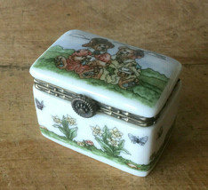 Vintage Porcelain Boyds Bear Trinket Box Le Bearmoge Collectible - $13.89