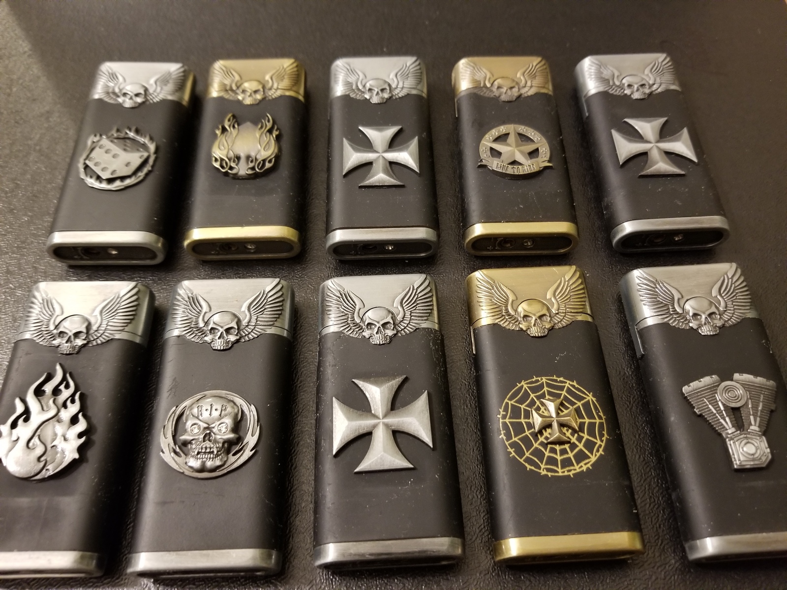 Bulk Lighters Lot, 100 Torches, Windproof, Novelty, USB, Refillable, Electronic Lighters