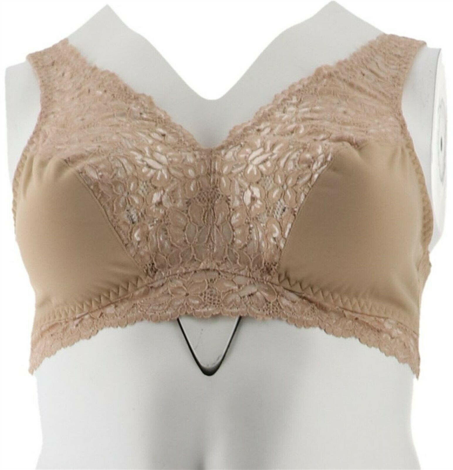 Breezies Set Two Soft Support Lace Bras Warm Beige M NEW A307831 - Bras ...