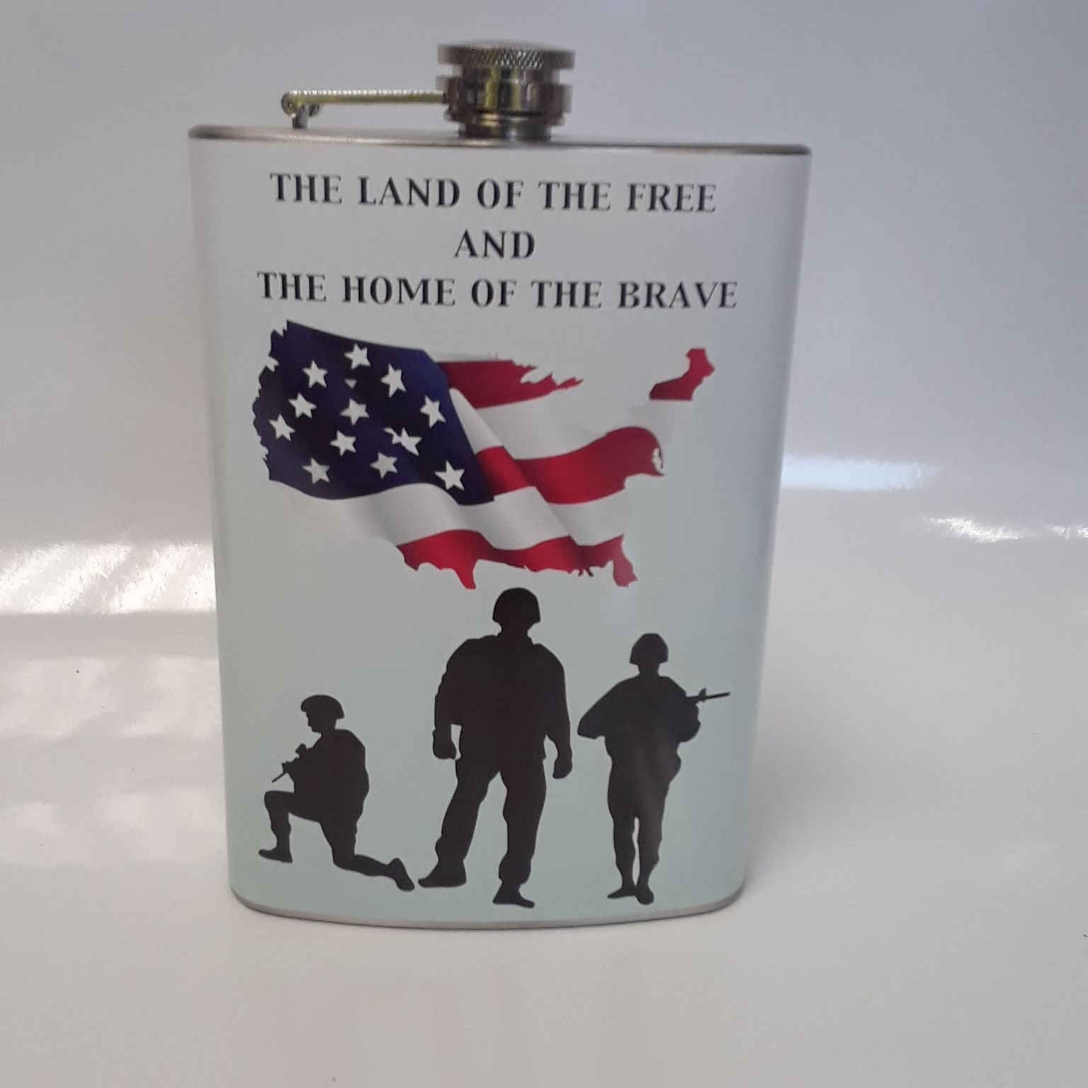 The Free And Brave 12 oz Flask