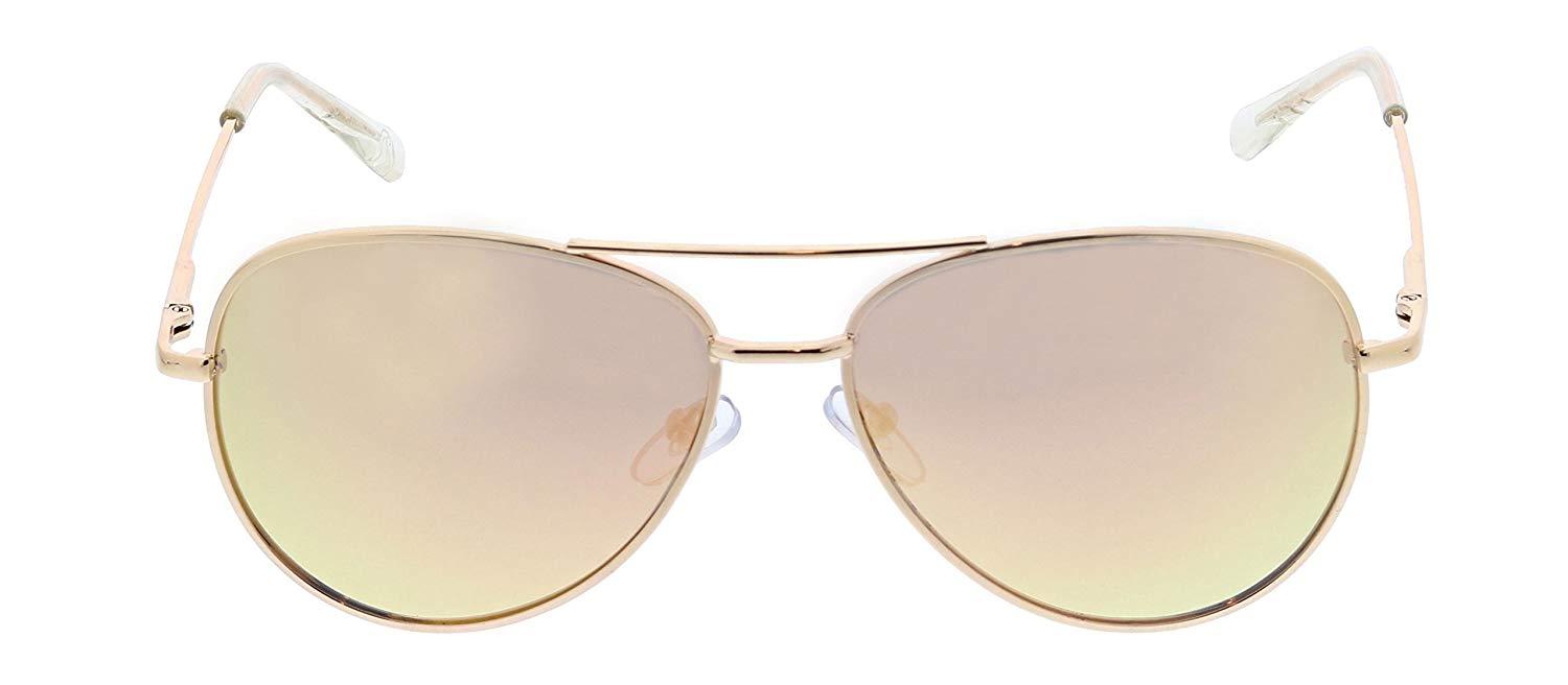 Women's Heat Wave Bifocal Aviator Sunglasses, Pink_Gold, 1.5 ...