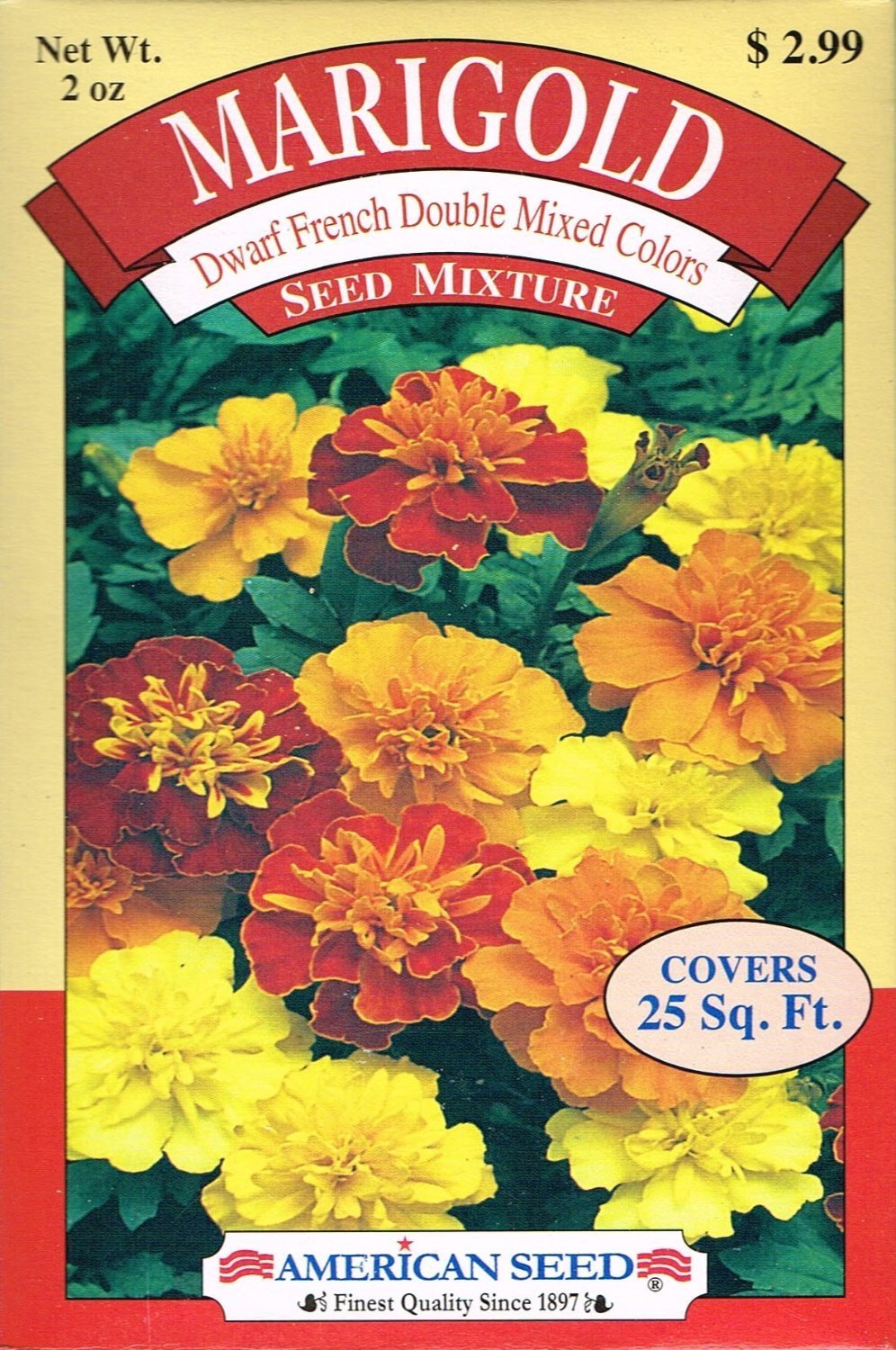 American Seed AS20MAR Marigold Seed Mixture, Dwarf French Double Mixed ...