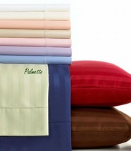 1000 TC Supreme Flat Sheet+2 Pillow Case Egyptian Cotton Striped AU Single - $48.05