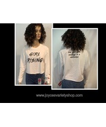 Girl Rising Crop Top Blouse Long Sleeve Many Sizes Teens Women  - $8.99