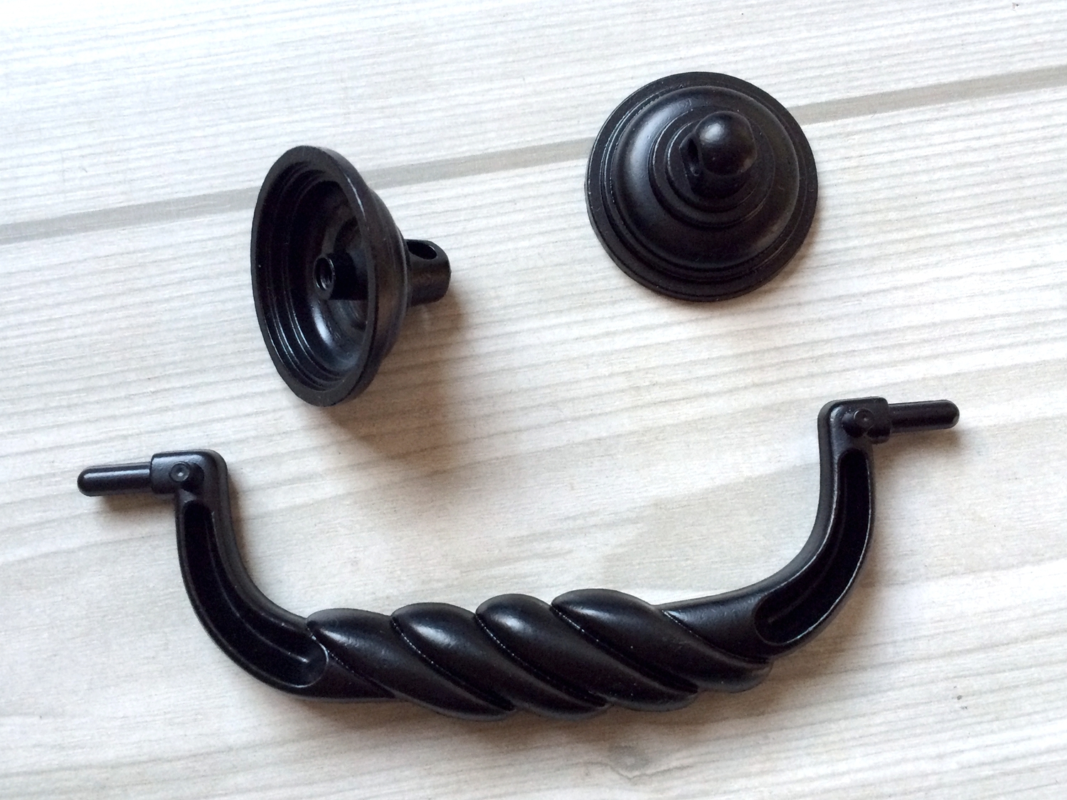 4.5" Bail Dresser Pull Handle Drop Drawer Handles Black Pulls 4