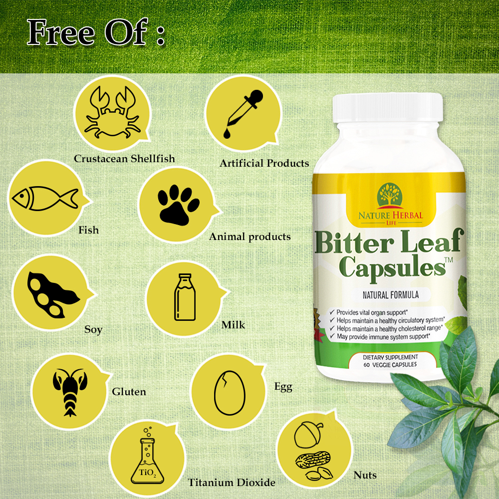 Bitter Leaf Capsules. 90 Day Wellness Challenge. Dietary Supplements