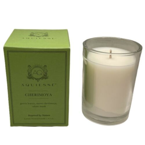 Aquiesse Cherimoya Green Leaves Sweet Cherimoya White Musk Luxury Candle 6.5oz