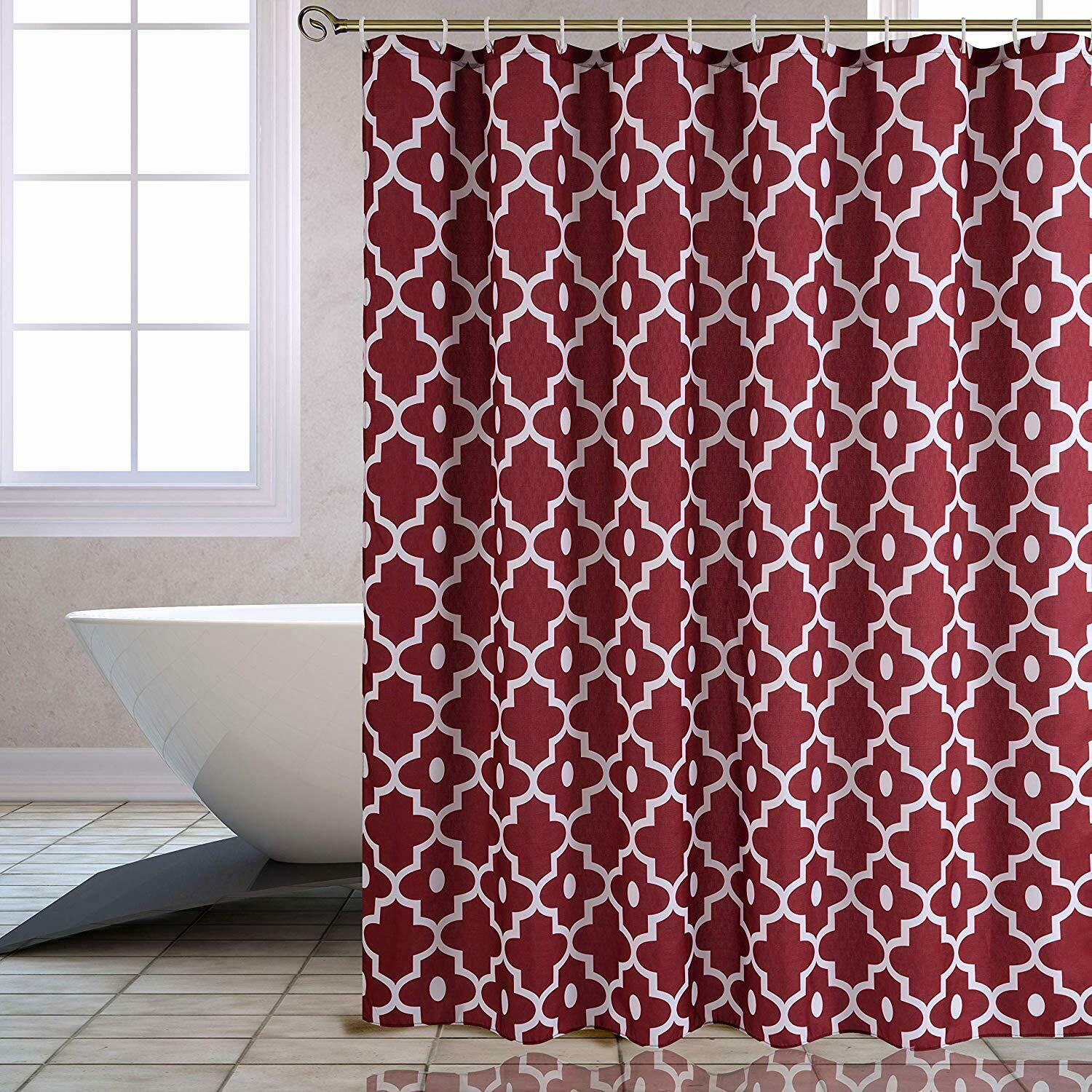 red shower curtain argos