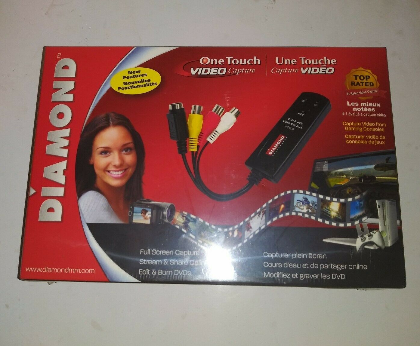 record format for diamond vc500 video capture card