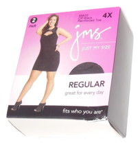 Just My Size Pantyhose Plus Size Regular 2 Pack 81422-R4N Nude 4x
