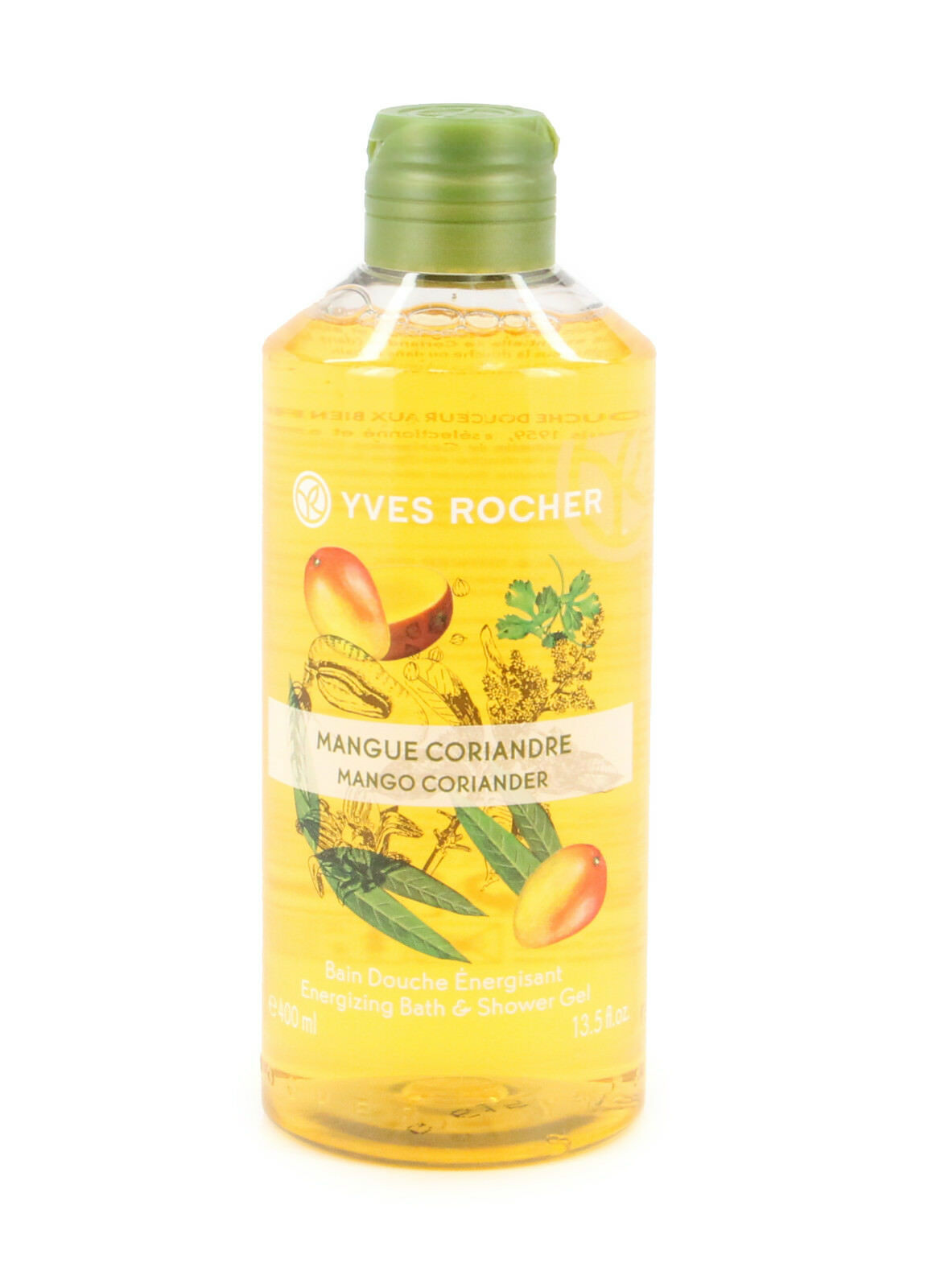 Yves rocher Relaxing ,Bath & Shower gel New 400 ML Mango Coriander 2