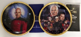 2 STAR TREK NEXT GENERATION HAMILTON Collection Collector Plates  w/ Cer... - $14.99