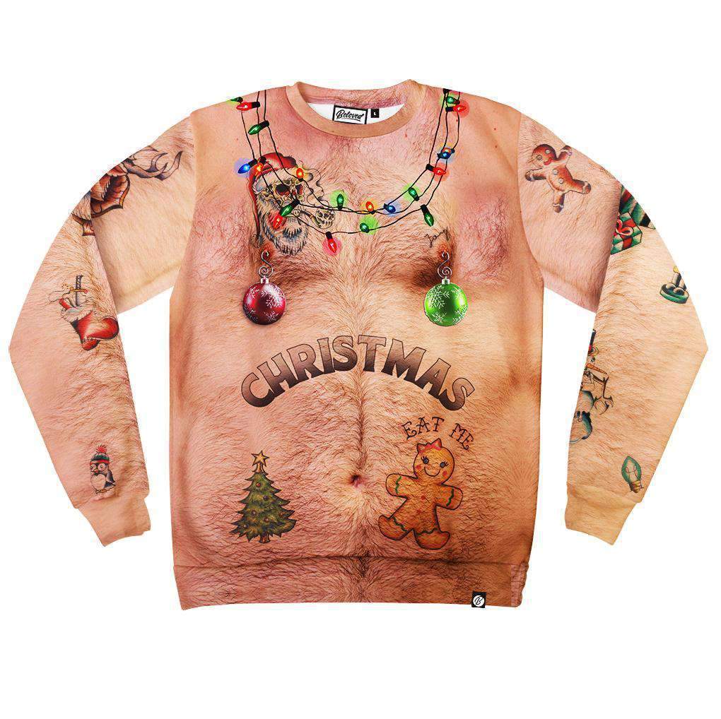 Funny Christmas Sweater Ugly Xmas Christmas Sweatshirt Men S Naked Printing Us Sweaters