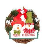 PANDA SUPERSTORE Christmas Wreath/Christmas Garlands/Wall Decor 12&#39;&#39;Dia ... - £36.07 GBP