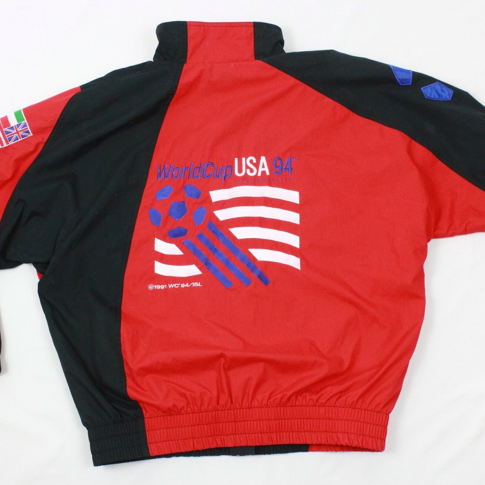 VTG World Cup USA Soccer Jacket Men's Size M VINTAGE Nations Red