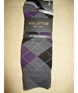NWT Premium Assorted Men’s Gold Toe Argyle Socks 3 Pack  - $20.95