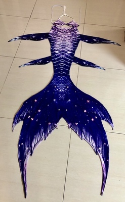 2019 Galaxy Purple Mermaid Tails for Swimming with Monofin - Swimwear