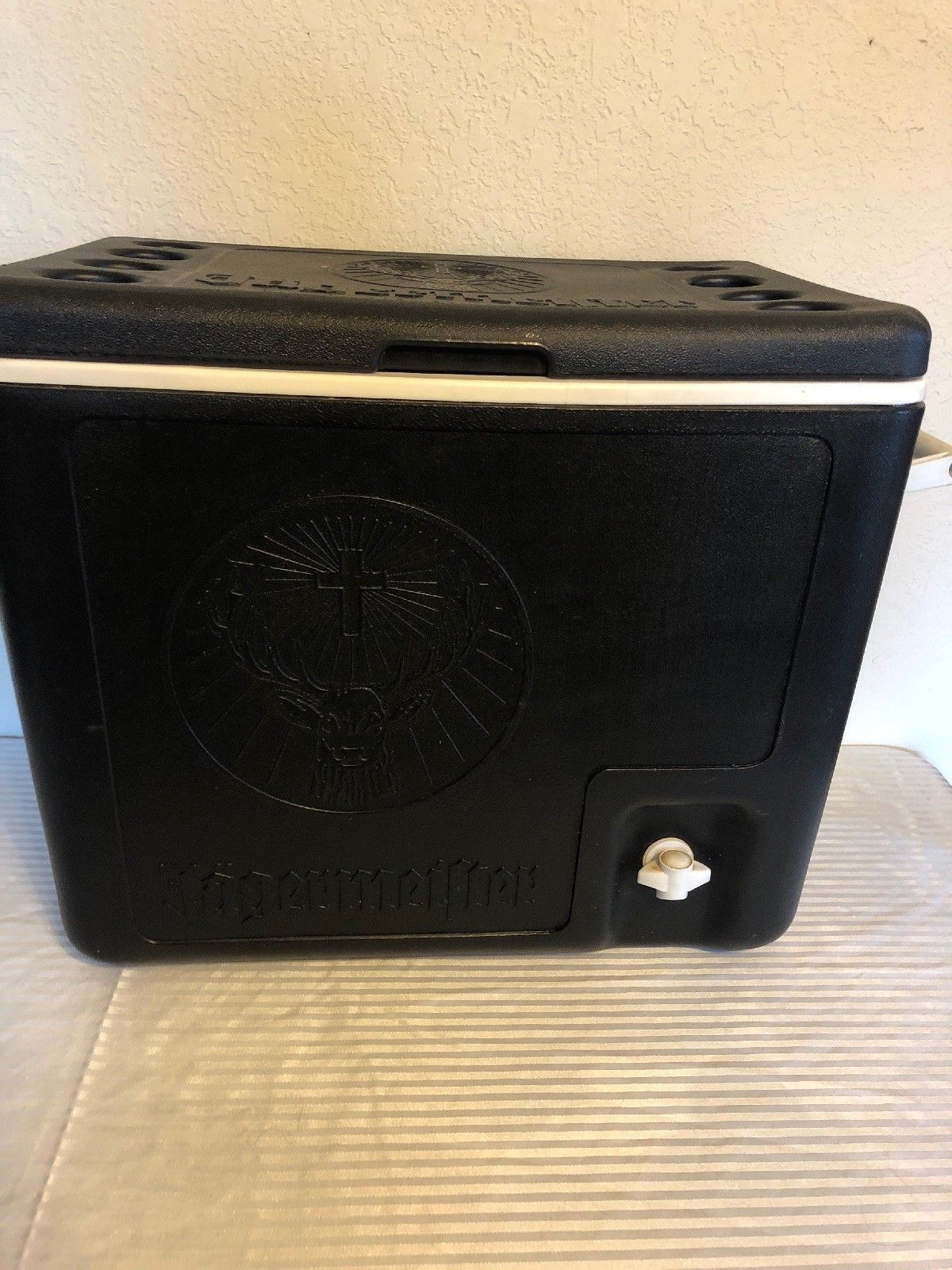 Jagermeister Cooler Ice Chest Shots Tap Dispenser Cups Black Coolers