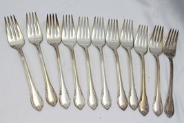 1847 Rogers Bros IS Remembrance Silverplate Salad Forks 6.75" Lot of 11 - $39.19