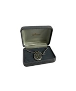 Vintage Anson Pewter St Christopher Catholic Medal on Chain Original Box - $24.75